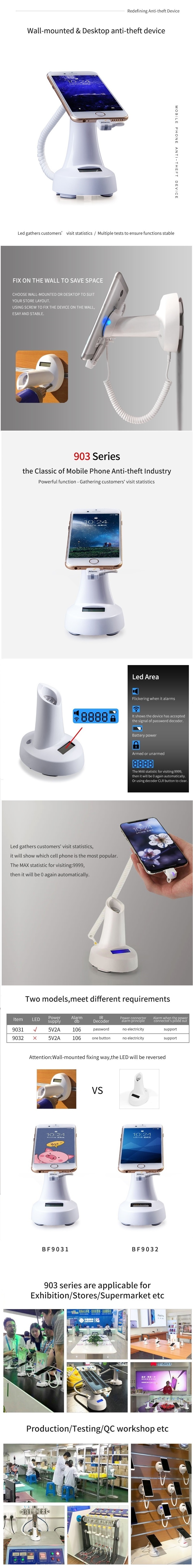 Anti Theft Security Mobile Phone Display Stand with Alarm
